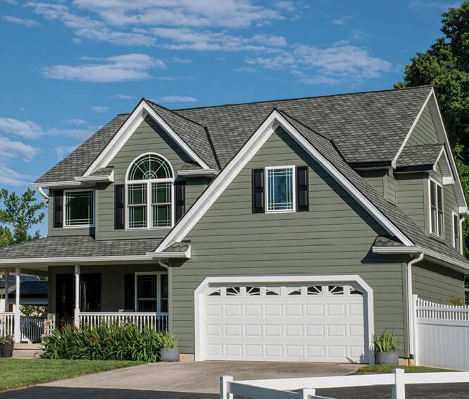 Composite siding on a home in North Carolina