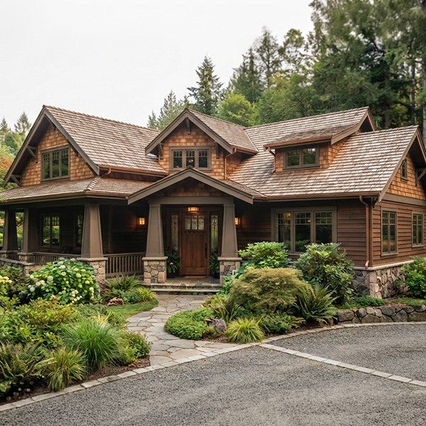 Virginia home with cedar roofing from our roofing contractors
