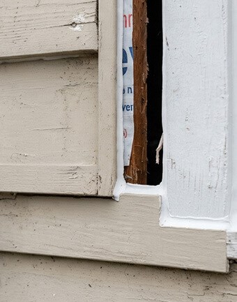Missing siding