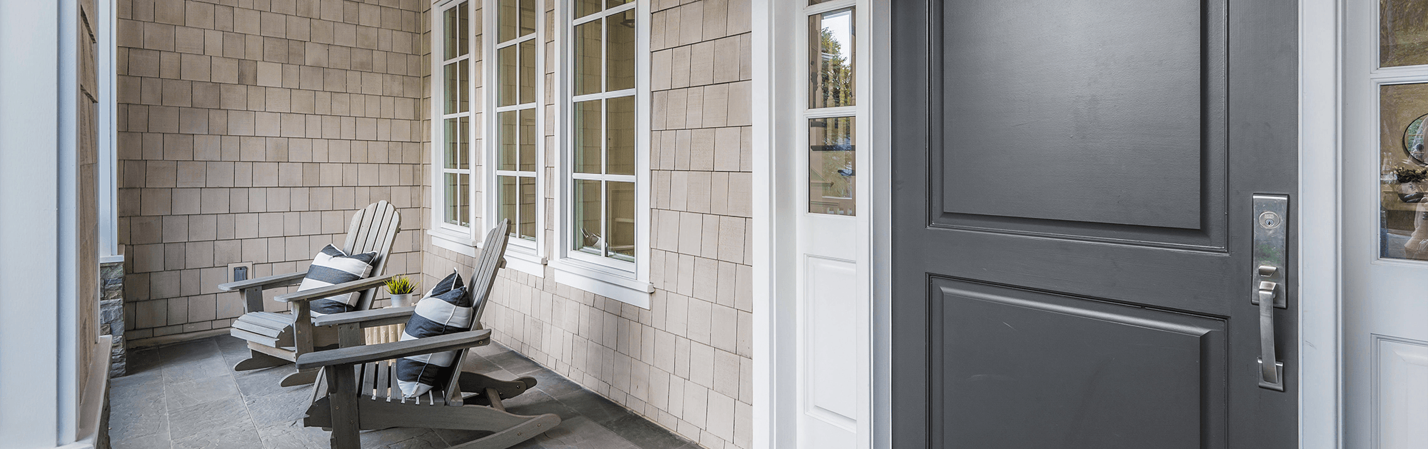 door shown on the exterior of a home