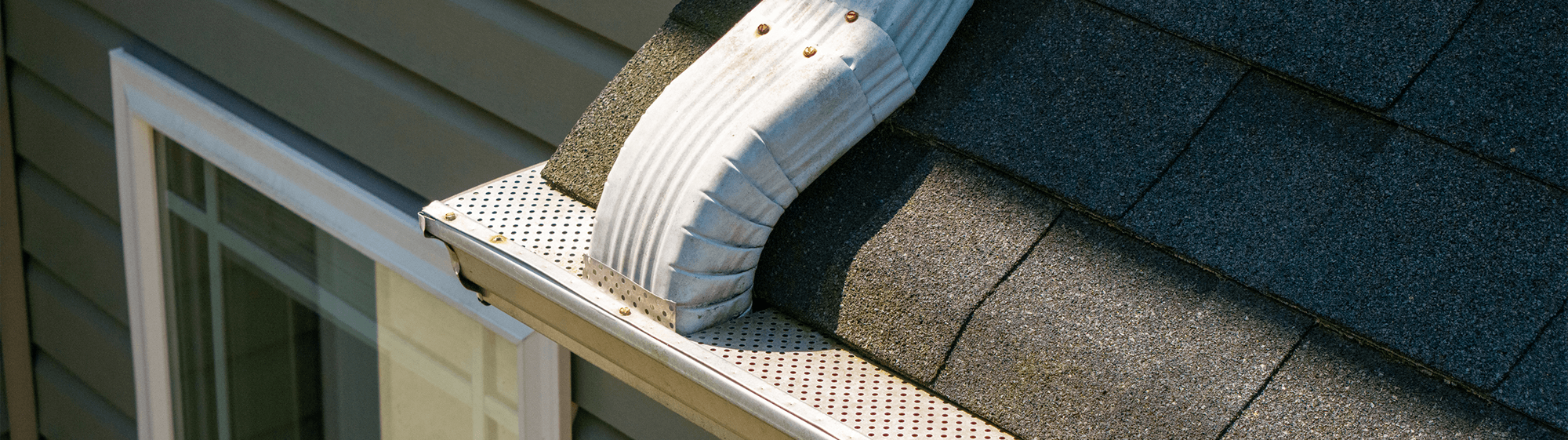 gutter shown on the exterior of a home