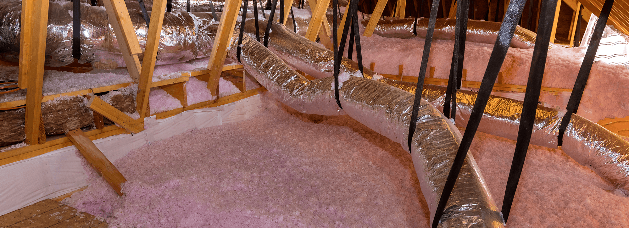 attic insulation in a homeowners home