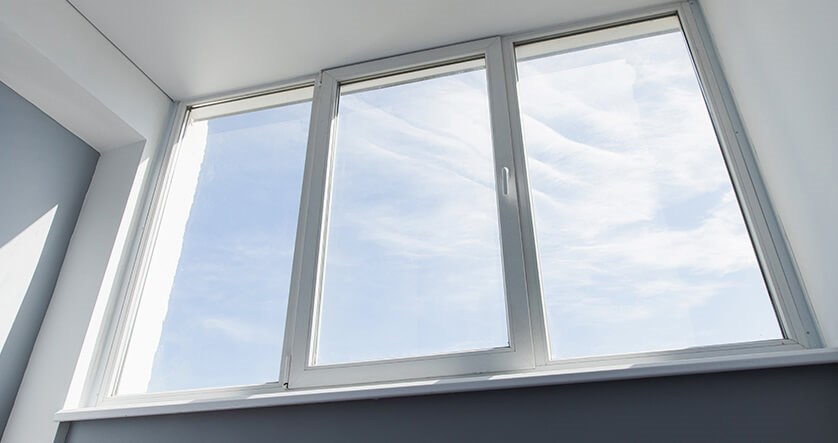 Window shown from the inside of a home in North Carolina