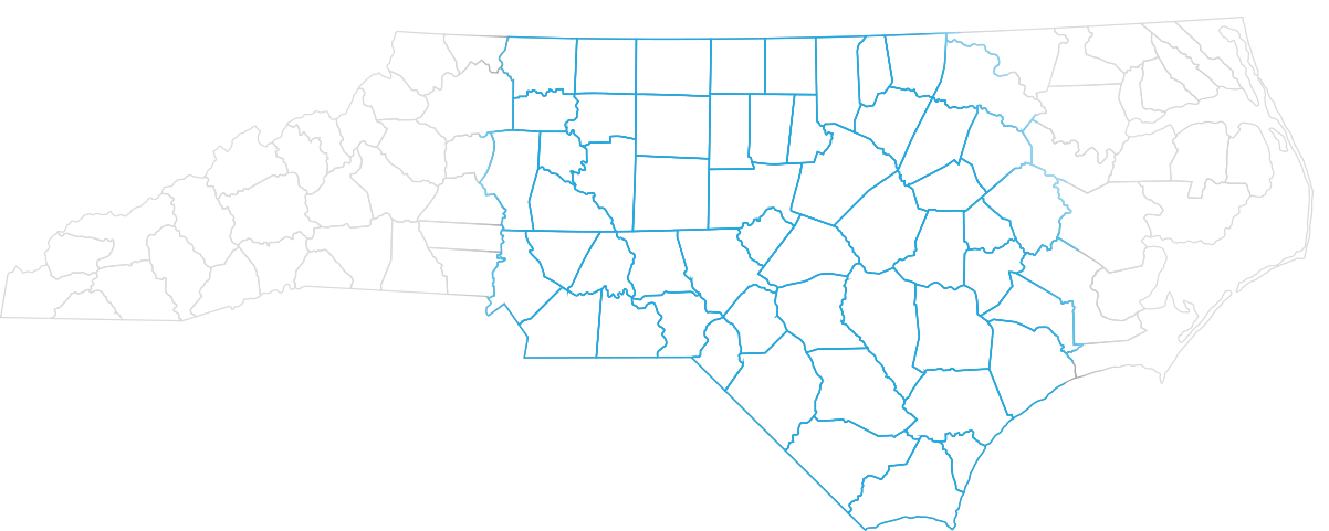 map of North Carolina