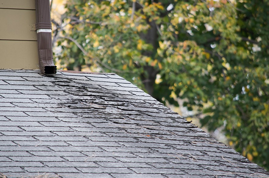 Roof damage causing leaking