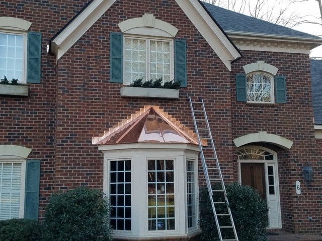 Copper Flashing on Bay Window - Greensboro, NC